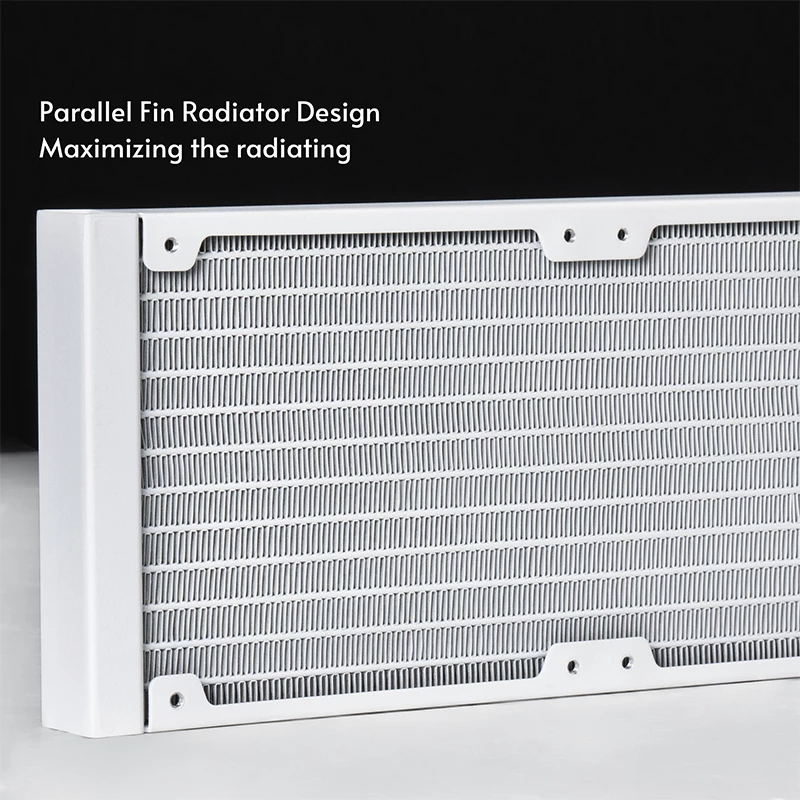 Universāls šķidruma dzesētājs CHIEFTEC ICEBERG 240-RGB-W — 240 mm radiators, 2 x 120 mm RGB ventilatori, balts