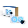 Universāls šķidruma dzesētājs CHIEFTEC ICEBERG 240-RGB-W — 240 mm radiators, 2 x 120 mm RGB ventilatori, balts