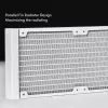 Universāls šķidruma dzesētājs CHIEFTEC CLC-360-RGB-W — 360 mm radiators, 3x 120 mm RGB ventilatori, balts, 40 cm caurules