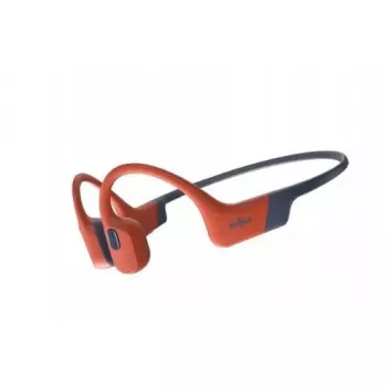 Kaulu vadītspējas austiņas Shokz OpenSwim Pro — binaurālas, IP68 ūdensnecaurlaidīgas, Bluetooth 5.2, darbības laiks līdz 9 stundām, auss āķis, sarkanas