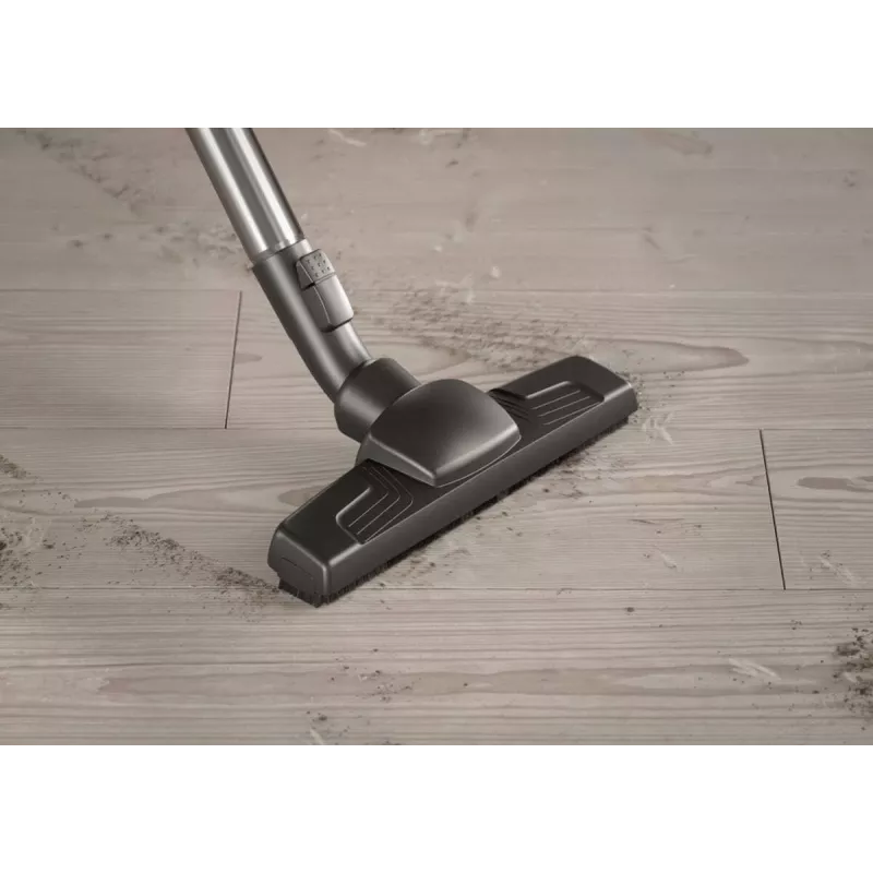 Cilindriskais putekļsūcējs Electrolux EB61A5UG — 3,5 L putekļu maiss, 750 W, 12 m rādiuss, turbo birste, nerūsējošā tērauda teleskopiskā caurule