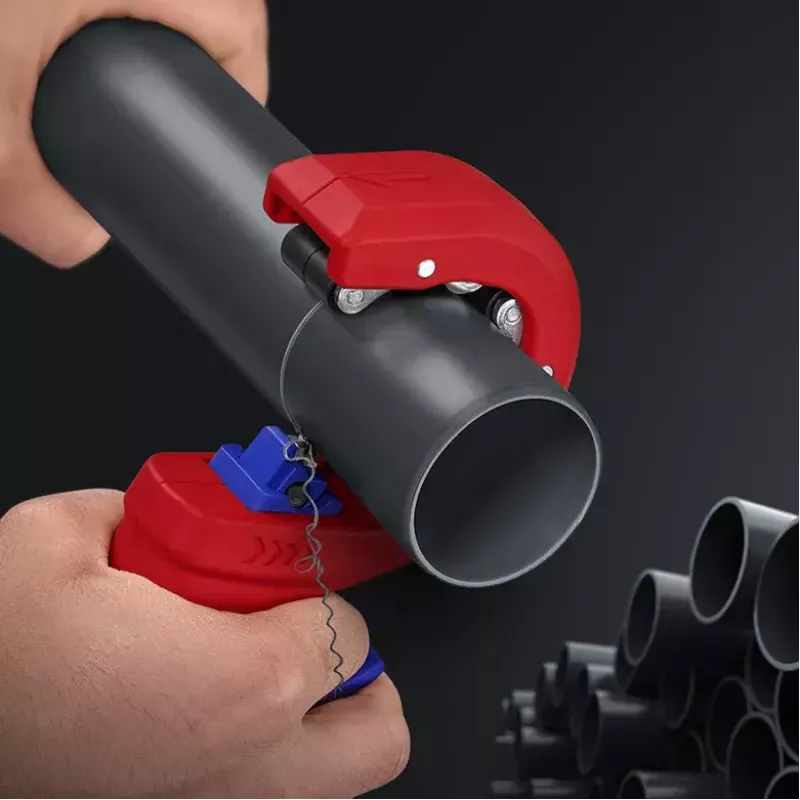 Cauruļu griezējs Knipex 90 23 01 BK tērauda asmens plastmasas rokturis 165mm