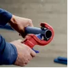 Cauruļu griezējs Knipex 90 23 01 BK tērauda asmens plastmasas rokturis 165mm