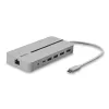 Lindy DST-Mx Duo USB-C klēpjdatora / MacBook mini dokstacija ar divu displeju (4K) atbalstu un 100 W caurlaides uzlādi