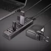 Lindy 10 portu USB 3.0 centrālmezgls ar ieslēgšanas/izslēgšanas slēdžiem