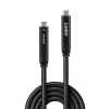Lindy 10m USB 3.2 Gen 1 un DP 1.4 Type C hibrīdkabelis, 10 m, USB C, USB C, USB 3.2 Gen 1 (3.1 Gen 1), melns