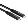 Lindy 10m USB 3.2 Gen 1 un DP 1.4 Type C hibrīdkabelis, 10 m, USB C, USB C, USB 3.2 Gen 1 (3.1 Gen 1), melns