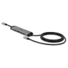Lindy DST-Micro 140, USB-C klēpjdatora mikro dokstacija ar 4K atbalstu un 1,4 m 60 W uzlādes kabeli