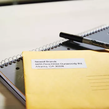 DYMO Authentic LabelWriter atgriešanās adreses uzlīmes | 25 mm x 54 mm | pašlīmējošas | 12 ruļļi pa 500 viegli nolobāmām uzlīmēm (kopā 6000) | paredzētas LabelWriter uzlīmju printeriem | ražotas Eiropā