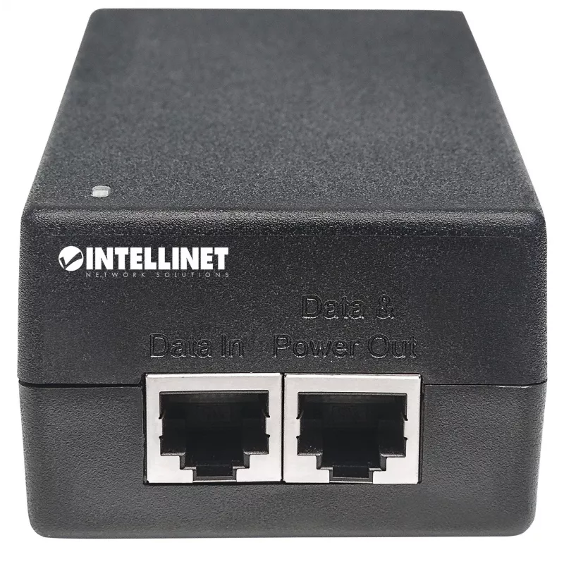 Intellinet Gigabit Ultra PoE+ inžektors, 1 x 60 W ports, atbilst IEEE 802.3bt un IEEE 802.3at/af, plastmasas korpuss