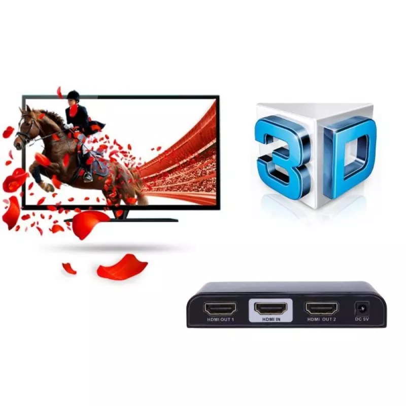Techly IDATA HDMI2-4K2 video sadalītājs HDMI 2x HDMI