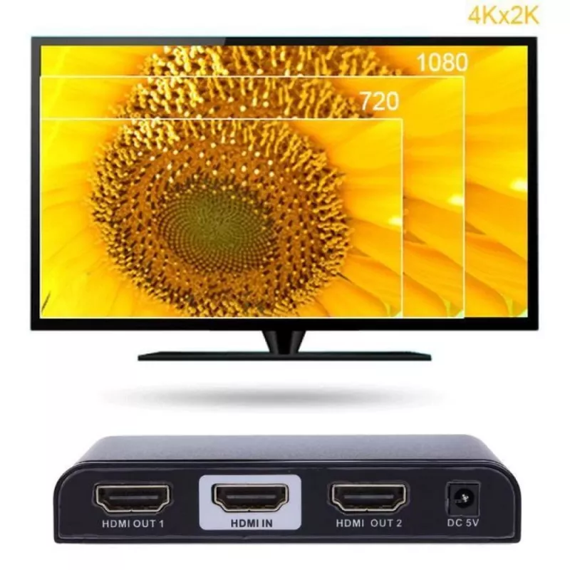 Techly IDATA HDMI2-4K2 video sadalītājs HDMI 2x HDMI