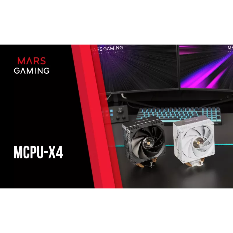 Mars Gaming MCPU-X4 procesora gaisa dzesētājs 12 cm melns 1 gab.