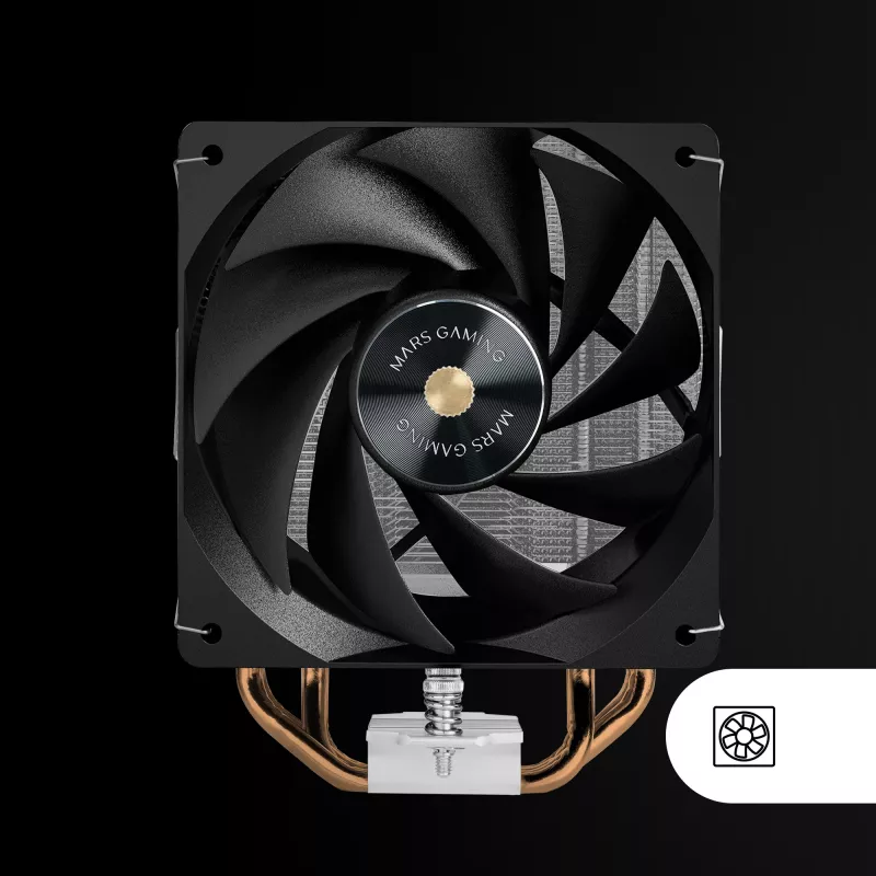 Mars Gaming MCPU-X4 procesora gaisa dzesētājs 12 cm melns 1 gab.