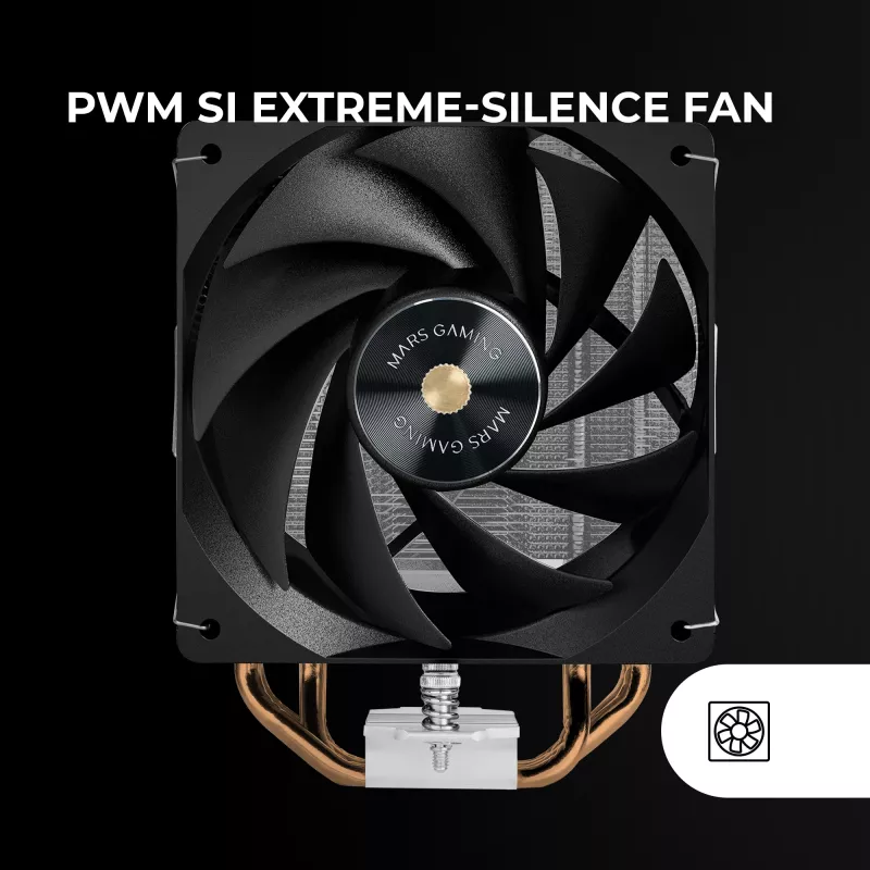 Mars Gaming MCPU-X4 procesora gaisa dzesētājs 12 cm melns 1 gab.