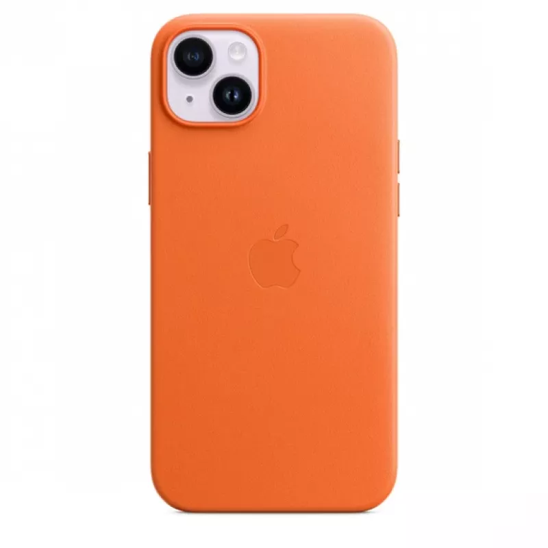 APPLE Apple Leather Case ar MagSafe iPhone 14 Plus oranžs