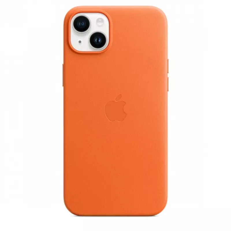 APPLE Apple Leather Case ar MagSafe iPhone 14 Plus oranžs