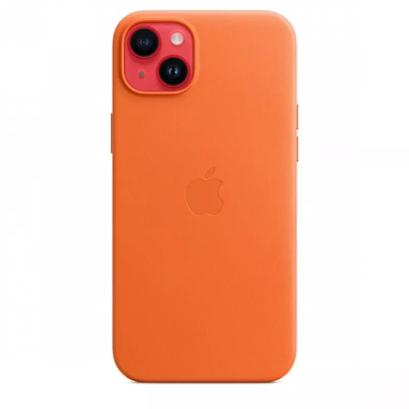 APPLE Apple Leather Case ar MagSafe iPhone 14 Plus oranžs