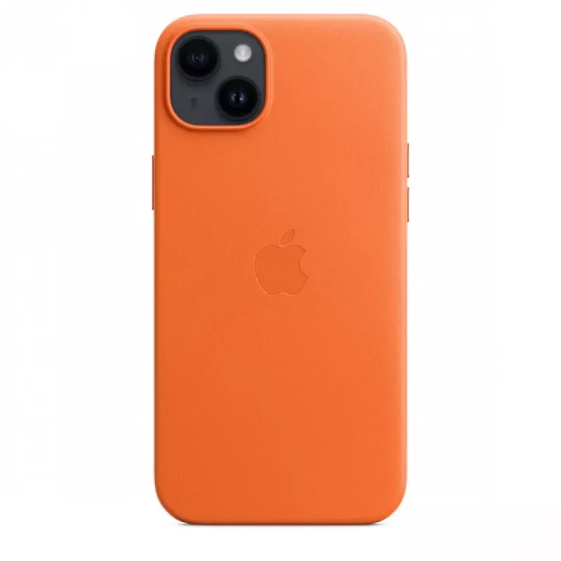APPLE Apple Leather Case ar MagSafe iPhone 14 Plus oranžs