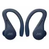 Ievietojamās austiņas JVC HA-EC25TAU — True Wireless, Bluetooth 5.1, IPX5, auss āķis, 6 mm draiveri, 30 h ar maciņu, zila