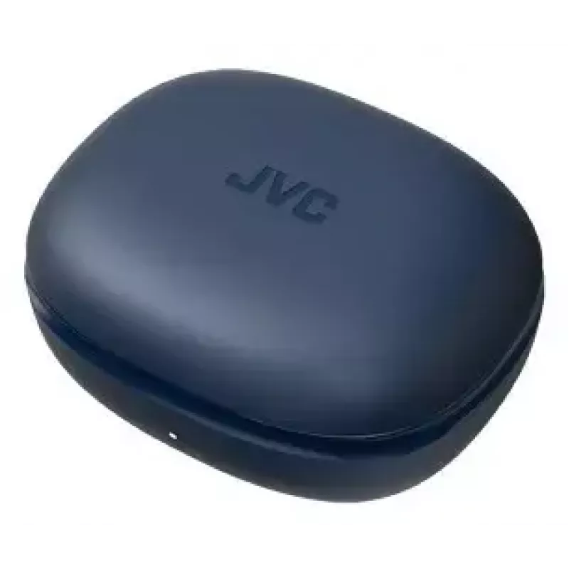Ievietojamās austiņas JVC HA-EC25TAU — True Wireless, Bluetooth 5.1, IPX5, auss āķis, 6 mm draiveri, 30 h ar maciņu, zila