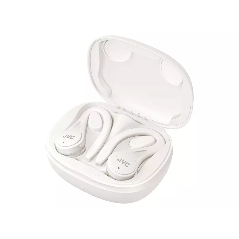 JVC Sports TWS balts, True Wireless Stereo (TWS), 20–20000 Hz, zvani/mūzika, 6,8 g, austiņas, balta