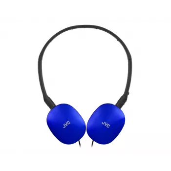 Vadu galvas saites austiņas JVC HA-S160M-AU, binaurālas, 3 cm draiveri, 12–24000 Hz, 32 Ω, 1,2 m kabelis, zila
