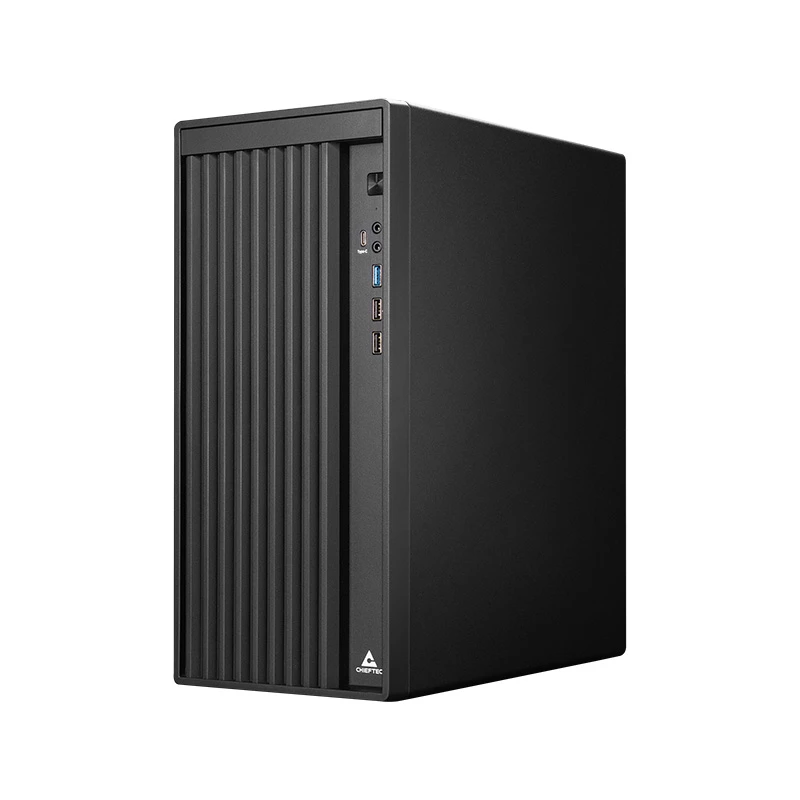 PC Case CHIEFTEC BS-20B-OP Midi Tower, melns, microATX/Mini-ITX, 2x 3.5 collas, maks. GPU 27 cm, 1x 5.25 collu nodalījums, USB-C