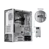 PC Case CHIEFTEC BS-20B-OP Midi Tower, melns, microATX/Mini-ITX, 2x 3.5 collas, maks. GPU 27 cm, 1x 5.25 collu nodalījums, USB-C