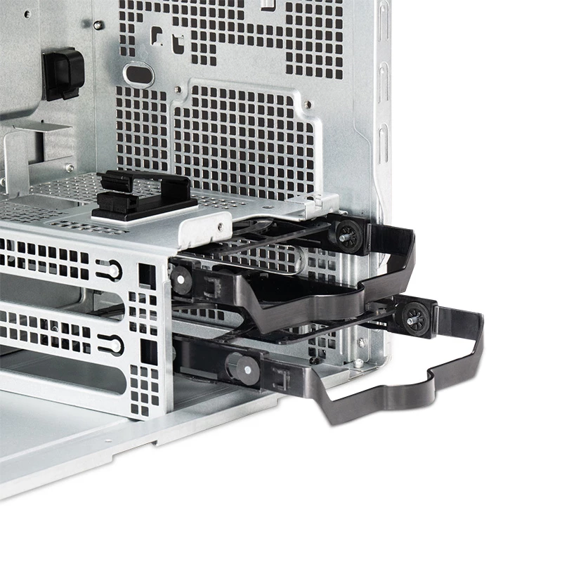 PC Case CHIEFTEC BS-20B-OP Midi Tower, melns, microATX/Mini-ITX, 2x 3.5 collas, maks. GPU 27 cm, 1x 5.25 collu nodalījums, USB-C