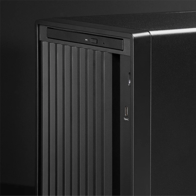 PC Case CHIEFTEC BS-20B-OP Midi Tower, melns, microATX/Mini-ITX, 2x 3.5 collas, maks. GPU 27 cm, 1x 5.25 collu nodalījums, USB-C