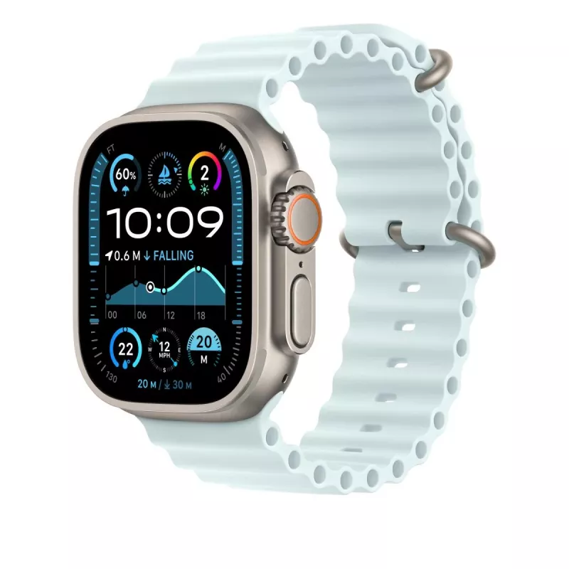 APPLE 49mm Ice Zils Ocean Band pagarinājums - dabīga titāna apdare