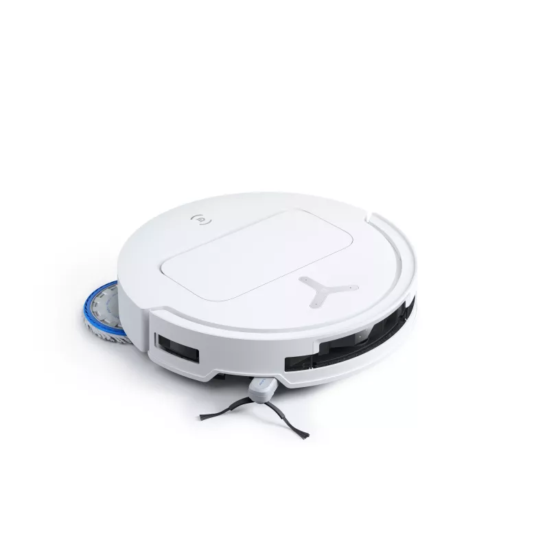 Robot putekļsūcējs Ecovacs Deebot T50 Pro Omni — 185 min darbības laiks, 6400 mAh baterija, 3 L bāzes putekļu ietilpība, D-ToF lidar navigācija, mitrā slaucīšana, 9 mm pacelšanās