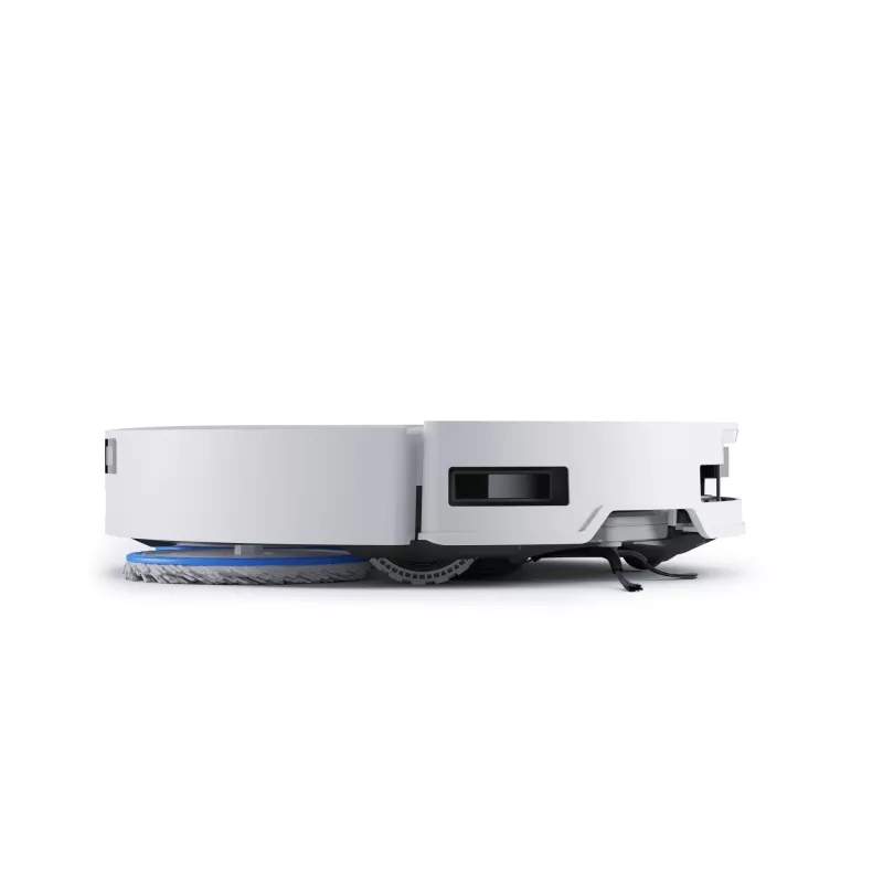 Robot putekļsūcējs Ecovacs Deebot T50 Pro Omni — 185 min darbības laiks, 6400 mAh baterija, 3 L bāzes putekļu ietilpība, D-ToF lidar navigācija, mitrā slaucīšana, 9 mm pacelšanās