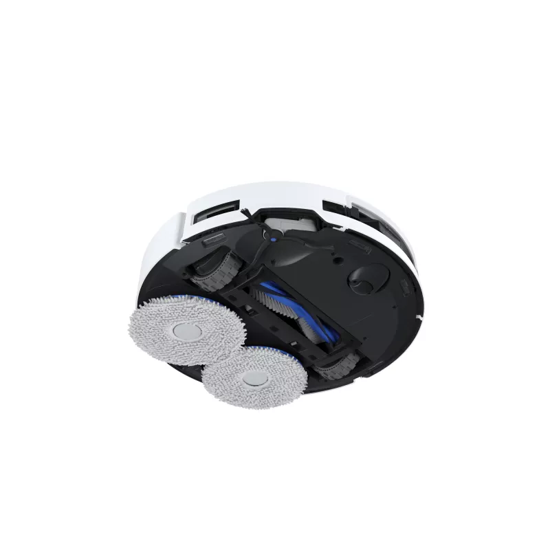Robot putekļsūcējs Ecovacs Deebot T50 Pro Omni — 185 min darbības laiks, 6400 mAh baterija, 3 L bāzes putekļu ietilpība, D-ToF lidar navigācija, mitrā slaucīšana, 9 mm pacelšanās