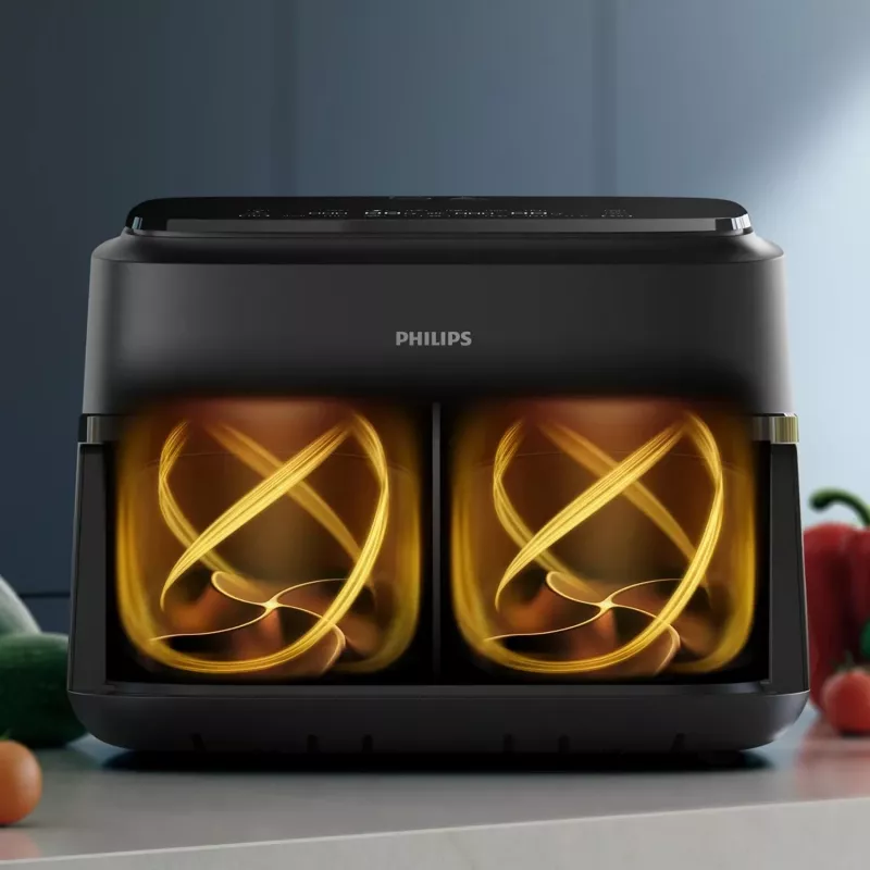 Philips 1000 series NA150/00 fritieris Dubultais 7 L Brīvi stāvošs 2450 W Karstā gaisa fritieris Melns