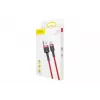 BASEUS pītais Cafule ātrās uzlādes kabelis - USB Type-A uz Type-C 2A - 2m - sarkans (neilons)