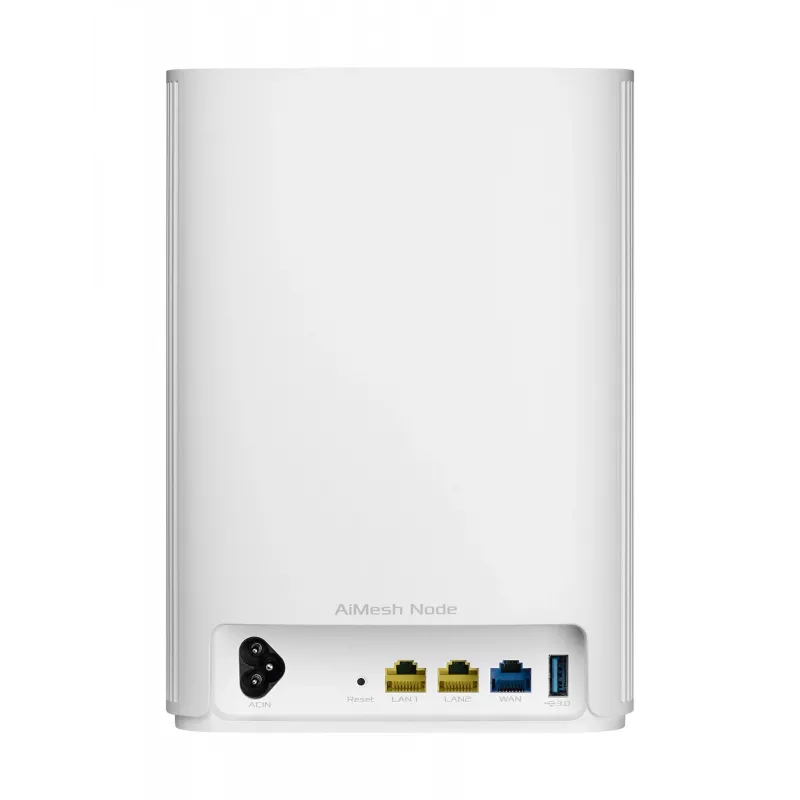 ASUS ZenWiFi AX Hybrid (XP4) (1-PK) Divjoslu (2,4 GHz / 5 GHz) Wi-Fi 6 (802.11ax) Balts 2 Iekšējās