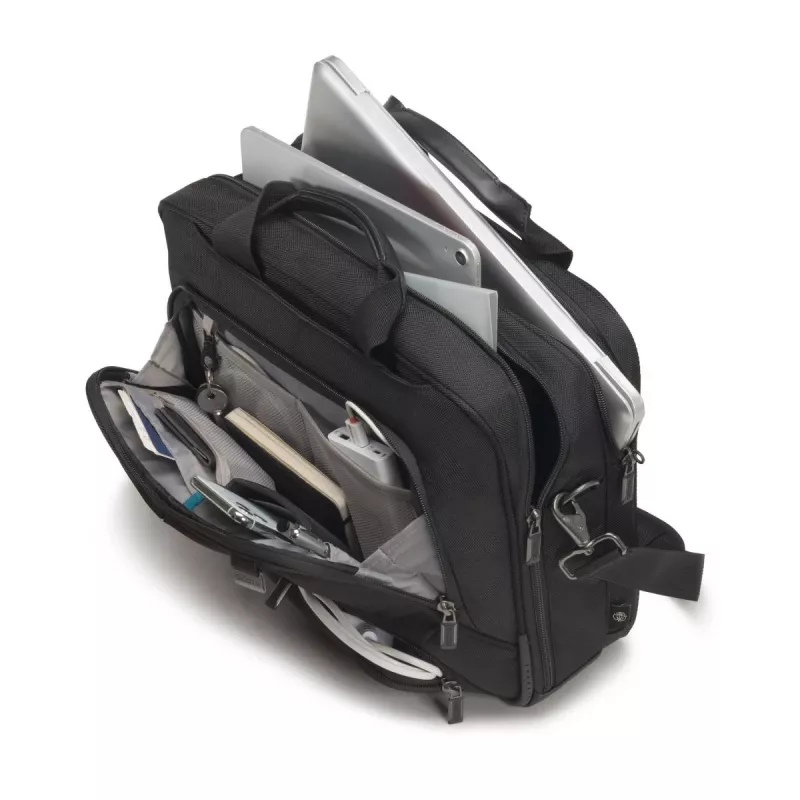 DICOTA Top Traveller Pro - 12-14.1in piezīmjdatora soma - melna / 1680d Rpet Poliesters