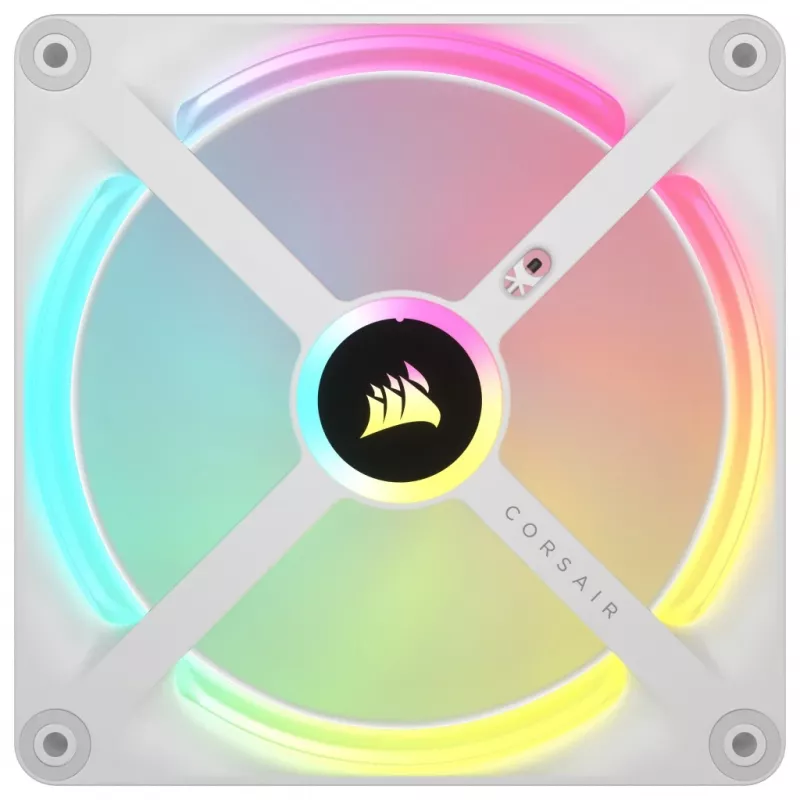 CORSAIR Qx RGB Series Icue Link Qx140 RGB balta 140 mm magnētiskā kupolveida RGB ventilatora paplašināšanas komplekts