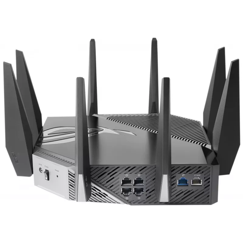 ASUS GT-AXE11000 bezvadu maršrutētājs Gigabit Ethernet Tri-band (2.4 GHz / 5 GHz / 6 GHz) Melns