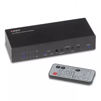 AV matricas pārslēdzējs Lindy 4x2 HDMI 4K60 Matrix