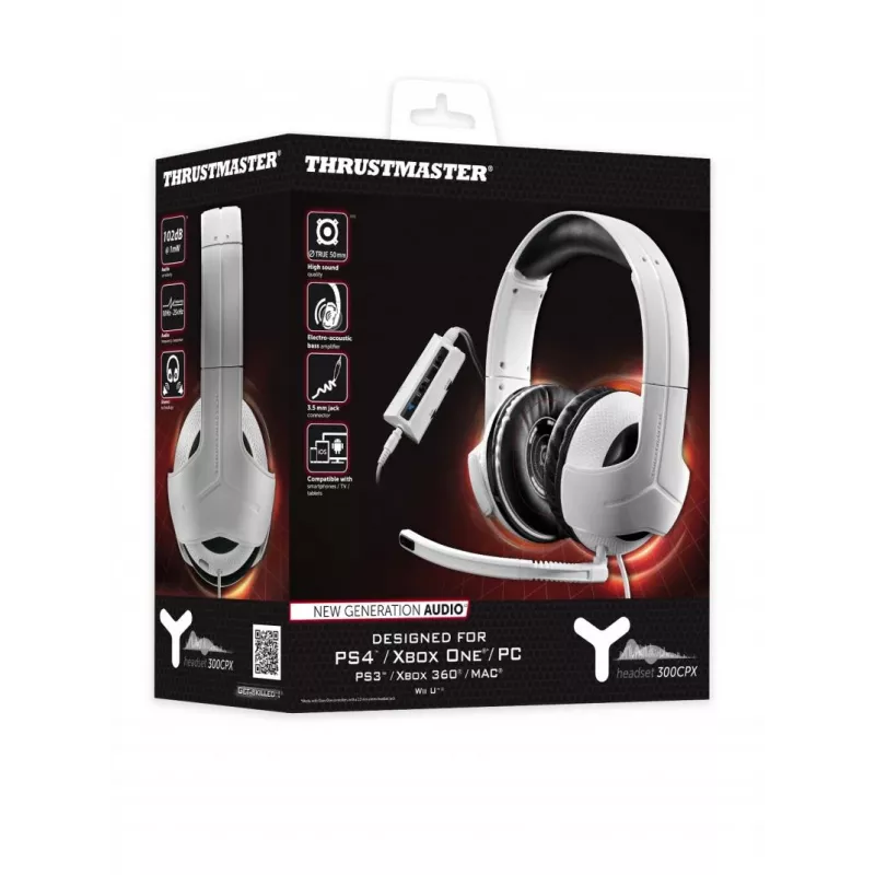 Thrustmaster Y-300CPX austiņas ar vadu, galvas stīpa, Gaming, Balts