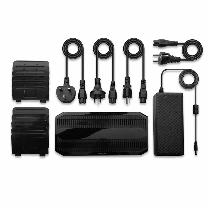 Lindy 120W 10 portu USB uzlādes stacija