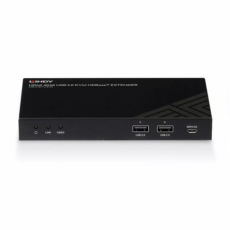 Lindy 150m Cat.6 HDMI 4K60, IR, RS-232 & Audio HDBaseT KVM uztvērējs