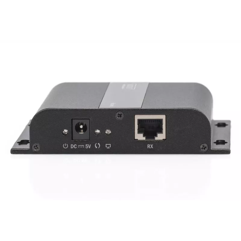 DIGITUS HDMI pagarinātājs 4K caur IP, uztvērēja vienība, izmantojot tīkla kabeli (CAT 5/5e/6/7), 4K2K/30Hz, melns