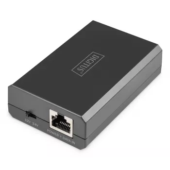 DIGITUS Gigabit Ethernet PoE sadalītājs 802.3af/at/bt Izejas: 12V/4.25A 24V/2.125A 51W