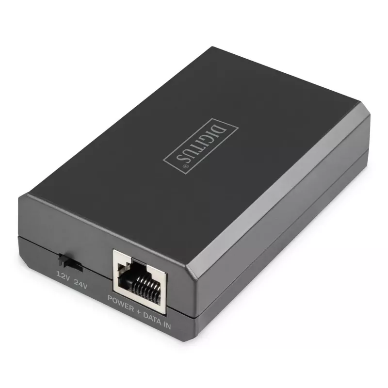 DIGITUS Gigabit Ethernet PoE sadalītājs 802.3af/at/bt Izejas: 12V/4.25A 24V/2.125A 51W