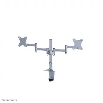 Neomounts FPMA-D1330DSILVER monitora plecs 10-27 collas, skava/caurums, 9 kg, 25,4 cm (10 collas), 68,6 cm (27 collas), 100 x 100 mm, sudraba