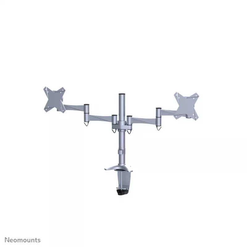 Neomounts FPMA-D1330DSILVER monitora plecs 10-27 collas, skava/caurums, 9 kg, 25,4 cm (10 collas), 68,6 cm (27 collas), 100 x 100 mm, sudraba